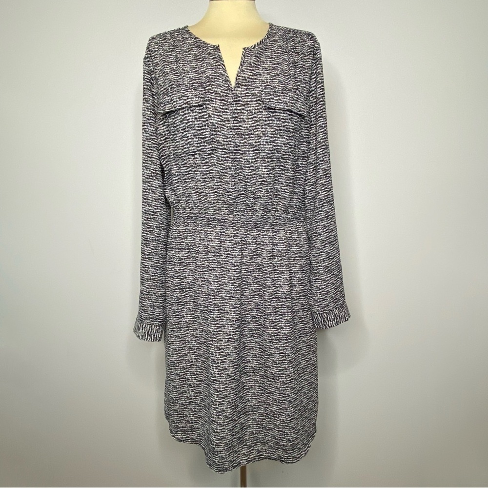 Mossimo Supply Co. Black and White Pattern Shirt Dress